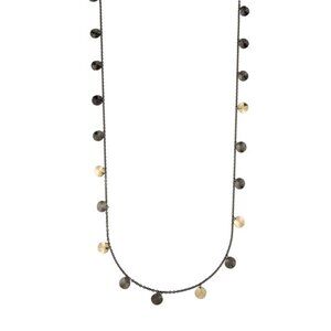 IPPOLITA 18K YELLOW GOLD & STERLING SILVER HAMMERED PAILLETTE NECKLACE